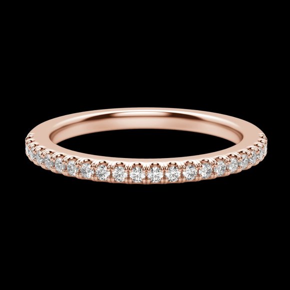 Petite Pavé Wedding Band - Picture 4 of 9